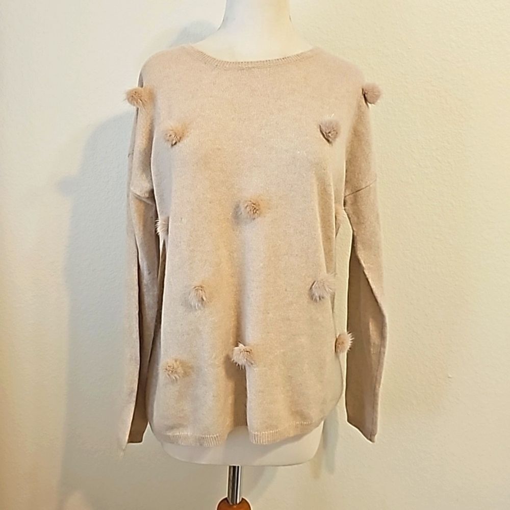 The cashmere project pom pom sweater size medium